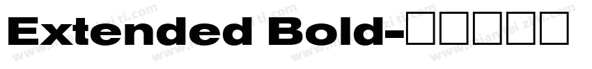 Extended Bold字体转换